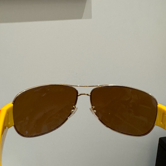 Prada Gold/Orange/Yellow SPR52G Aviator Sunglasses - Picture 4 of 13